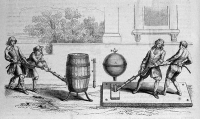 Different experiments of Otto von Guericke by Unknown artist