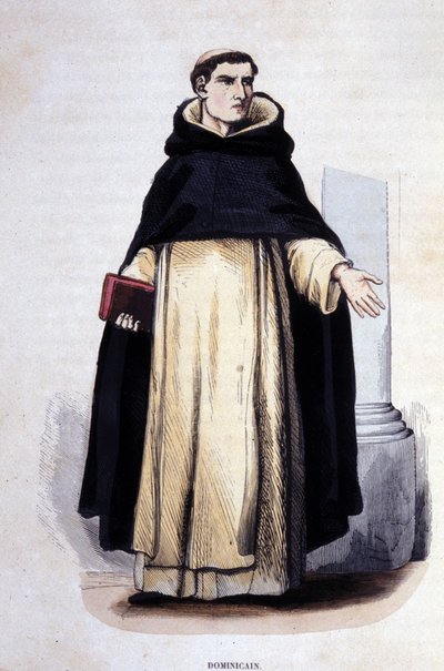 Dominican. Engraving from an album on religious orders, Paris by Unknown artist