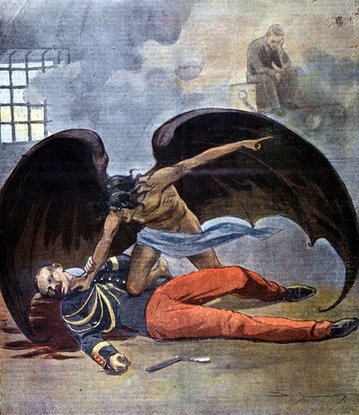 Dreyfus: The Suicide of Lieutenant Colonel Hubert Henry in His Cell by Unknown artist