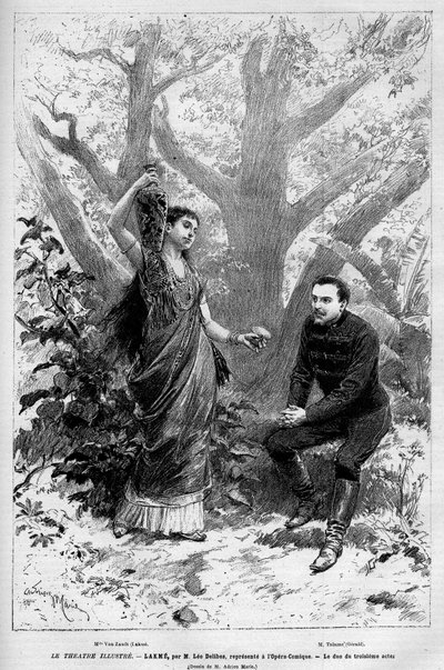 Duo of the third act with singer Marie van Zandt of the opera 