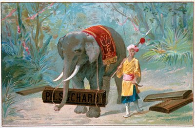 Elephant and Cornac, advertising 