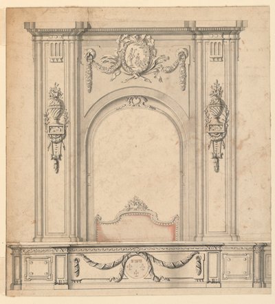 Elevation of a Bed Alcove for Philippe, Duke of Orléans, The Regent by Unknown artist