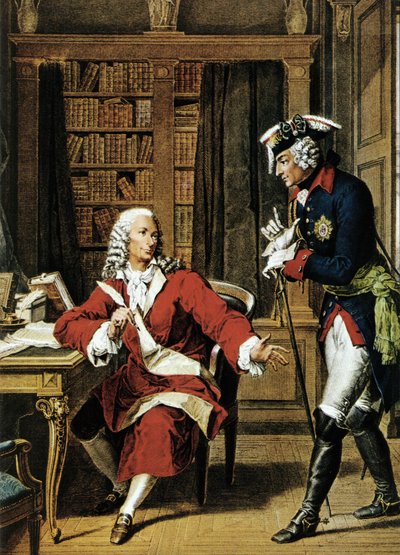Emperor Frederick II the Great Visits the Philosopher Voltaire by Unknown artist