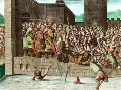 Entry in Paris by King Henry IV on 22 March 1594 by Unknown artist