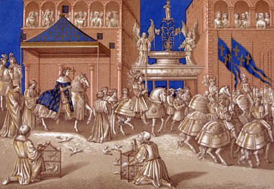 Entrance of Charles VII (1403-1461) to Paris. 19th century chromolithography by Unknown artist