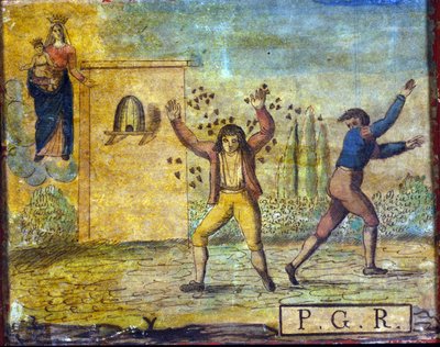 Ex Voto from the Beginning of the 19th Century Representing a Person Attacked by Bees by Unknown artist