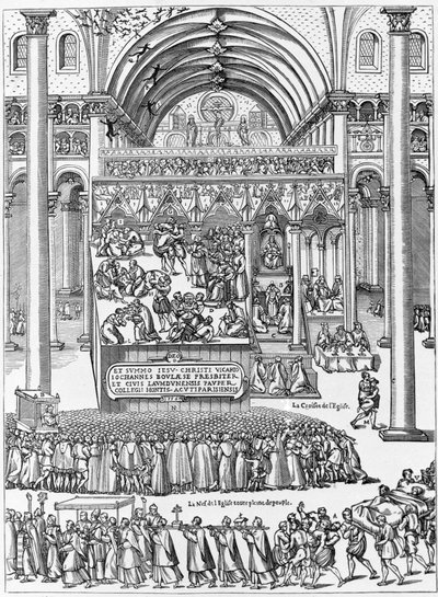 Exorcism of a woman possessed in the Church of Our Lady of Laon, February 8 by Unknown artist