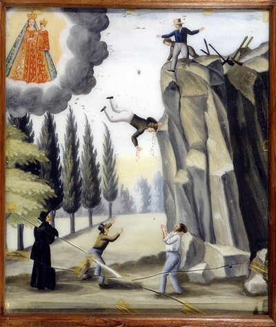 Fall of a rock - ex-voto of Notre Dame de Laghet by Unknown artist
