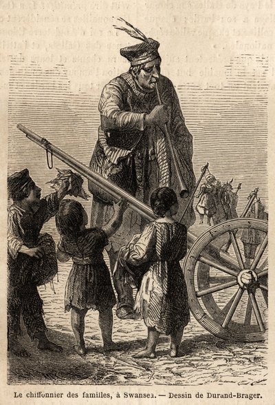 Family rag in Swansea. Illustration for L. Simonin