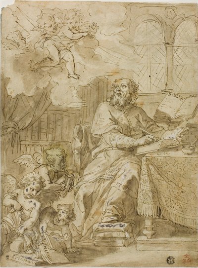 Father of the Church Writing in His Study by Unknown artist