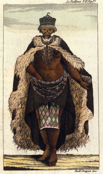 Female Member of the South African Tribe of Hottentots by Unknown artist