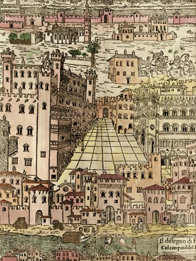 Ferrara: view of the city (detail) by Unknown artist