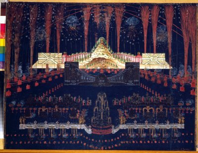 Fireworks and Illuminations on April 25, 1742, in Moscow by Unknown artist