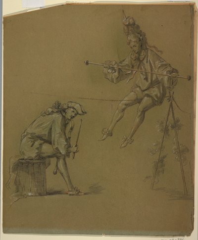 Figure Studies for a Design of a Clavichord Cover by Unknown artist