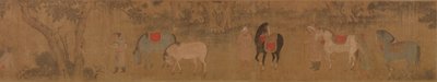 Figures and Horses in Landscape by Unknown artist