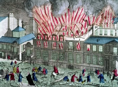 First fire of the Opera du Palais Royal on April 6 by Unknown artist