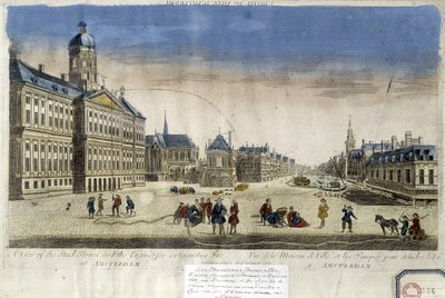First Fire Pumps in Front of Amsterdam City Hall - Optical View by Unknown artist