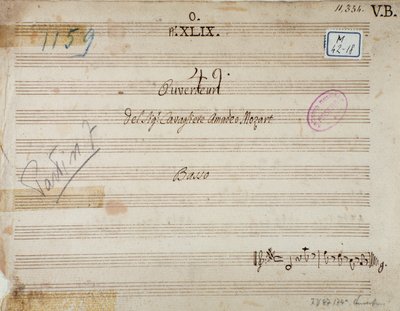 First page of Mithridate, King of Pontus, opera by Mozart (1770) by Unknown artist