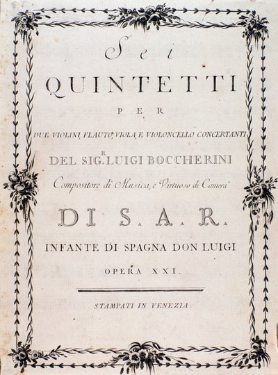 First page of musical score of 