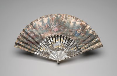Folding Fan with a Pastoral Scene by Unknown artist