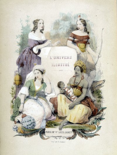 Four women representing the four corners of the world - frontispiece of 