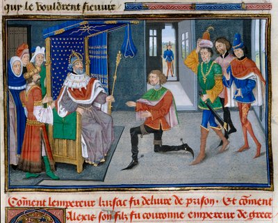 Representation of Alexis IV Angel is emperor crown beside his father Isaac II by Unknown artist