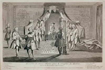 Assembly of Freemasons for the reception of the masters by Unknown artist