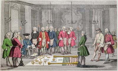 Freemasonry - Assembly of Masons for admission of new members by Unknown artist