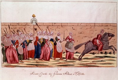 French Revolution of 1789: Avant-Garde des Femmes Going to Versailles on 5 October 1789 by Unknown artist