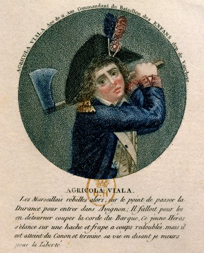 French Revolution: Portrait of the Young Joseph Agricol Viala by Unknown artist
