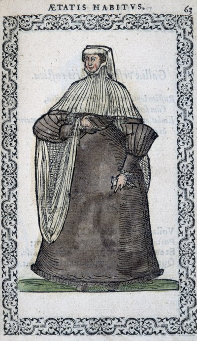 French Woman in Mourning Suit - in 