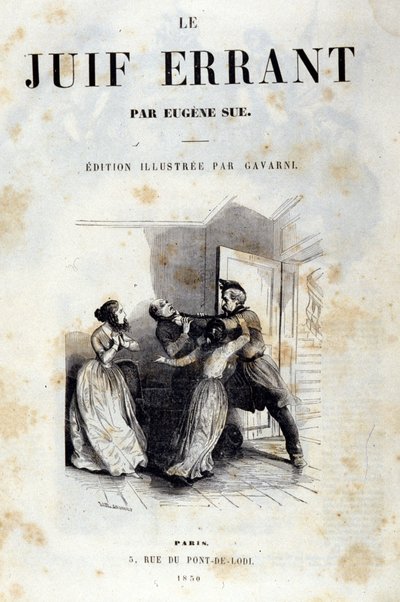 Frontispiece of the novel by Eugene Sue: The Wandering Jew by Unknown artist
