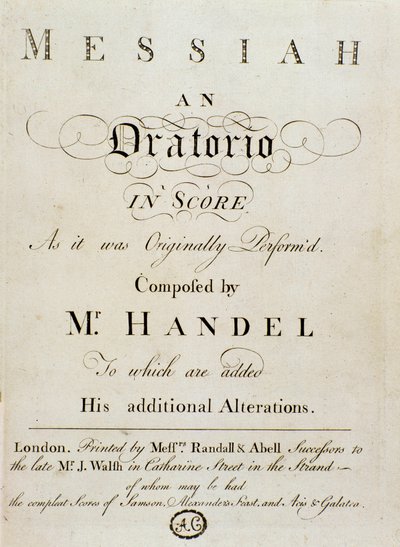 Frontispiece of the Score 
