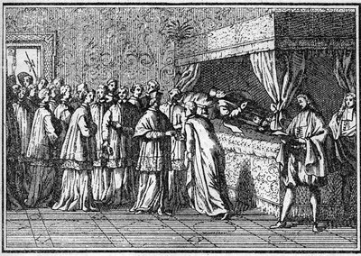 Funeral of a Pope in the 18th Century: Recognition of the Body by Unknown artist