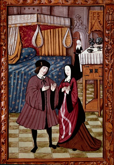 Gallant Encounter in a Bedroom by Unknown artist