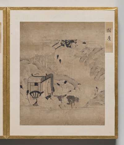Gatehouse from Album of Illustrations for the Tale of Genji by Unknown artist