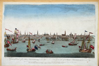 General view of Amsterdam taken from the sea 18th century by Unknown artist