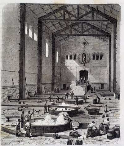 General view of the boiler room of a soap factory in Marseille: Operation de l