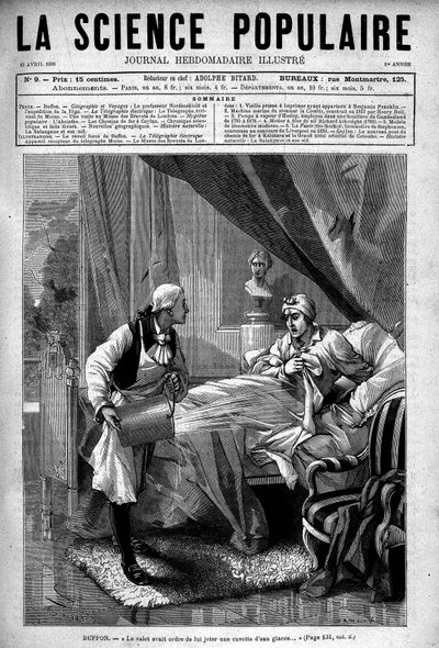 Georges Louis Leclerc Buffon in His Bed, the Valet Throwing a Bucket of Ice Water at Him. In 
