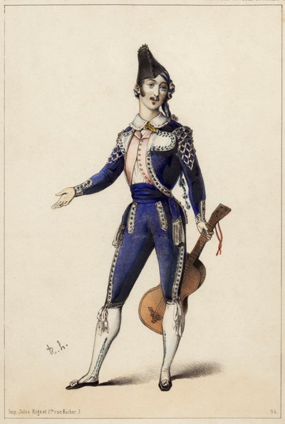 Giorgio Ronconi in role of Figaro in Gioacchino A. Rossini
