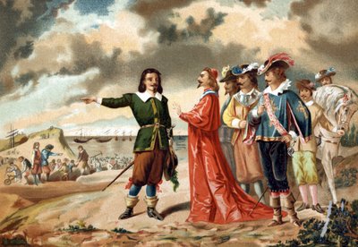 Girard Desargues, French Mathematician at the Headquarters of La Rochelle with Richelieu in 1627 by Unknown artist