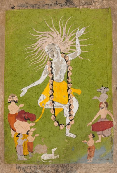 God Shiva in His Ferocious Aspect as Mahakala Dancing by Unknown artist