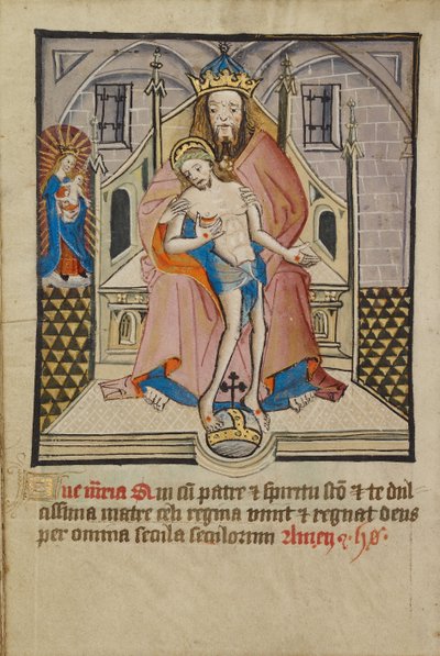God the Father and Son with the Virgin by Unknown artist