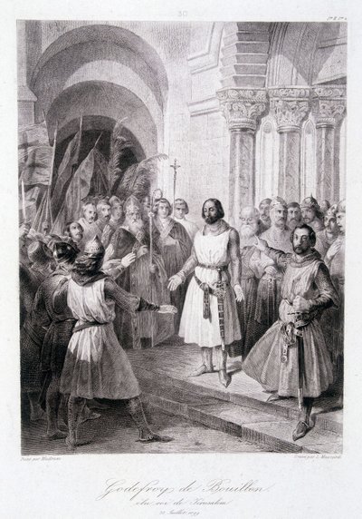 Godefroi of Bouillon elected King of Jerusalem on July 23 by Unknown artist