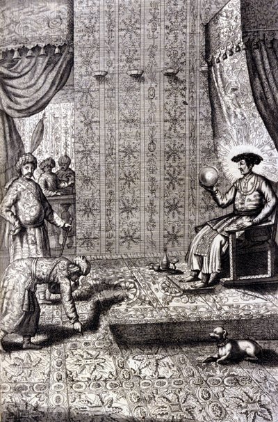 Grand Moghol (probably Aurangzeb): the Throne Hall. 