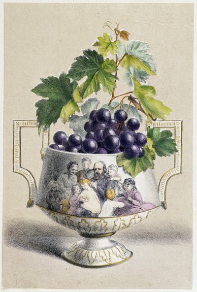Grape cup symbolizing autumn by Unknown artist