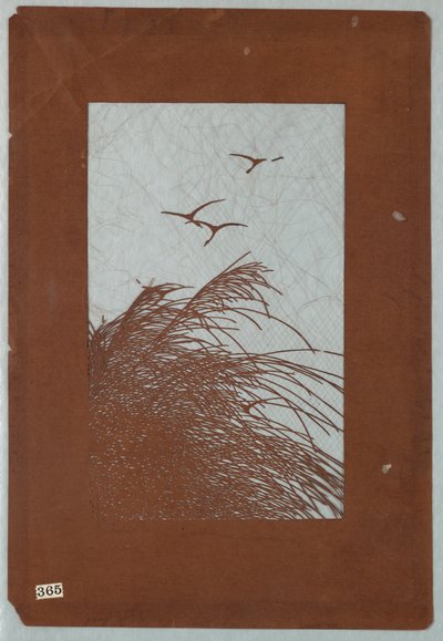 Grasses and Cranes by Unknown artist
