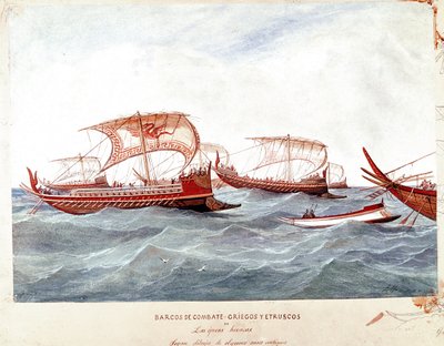 Greek and Etruscan warships by Unknown artist