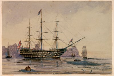 HMS Victory Portsmouth Harbour, 24 October 1858 by Unknown artist