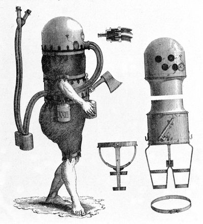 He Used It to Dive into the Oder Water in 1797 by Unknown artist
